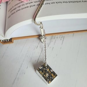 Metal Bookmark: Miniature Book Charm, Reader Gift