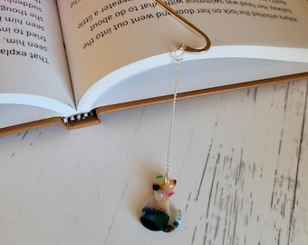 Metal Bookmarks | Acrylic Cat Charm | Cat Lover Gift | Seven Designs Available