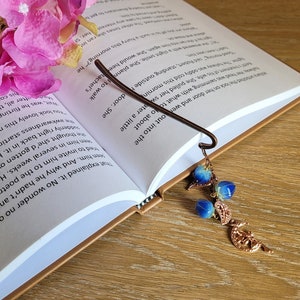 Metal Bookmark | Fantasy Lover Bookmark | Fairy Bookmark | Acrylic Flower Buds | Copper Hook | 8 Designs