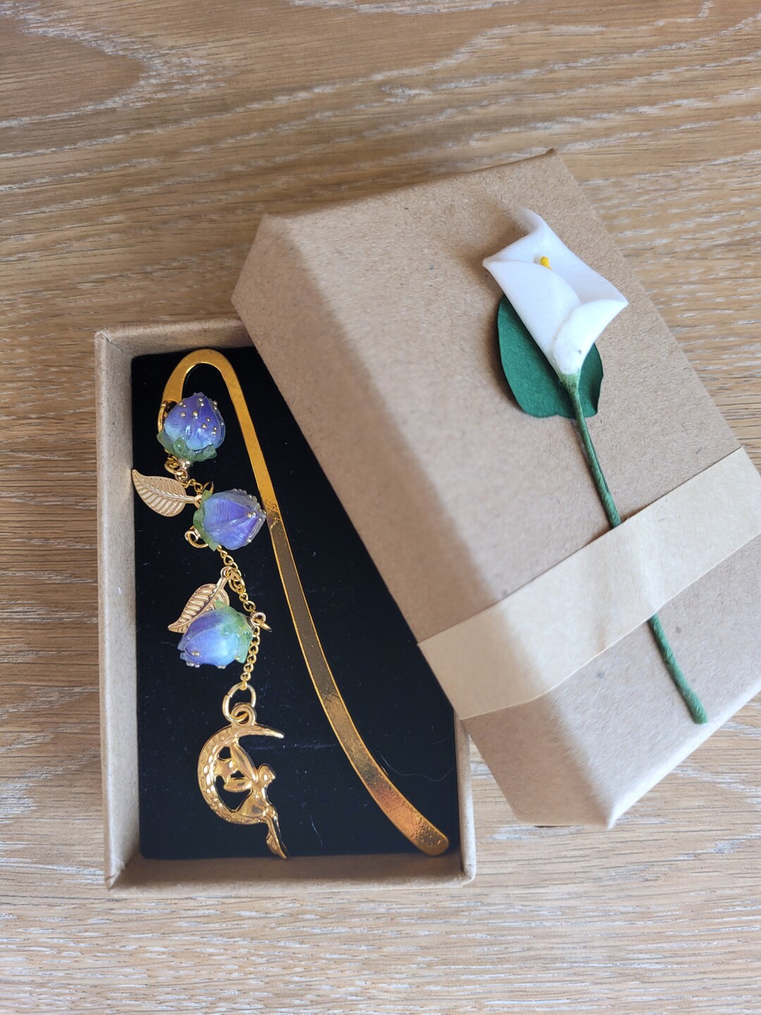 Metal Bookmark Fantasy Lover Bookmark Fairy Bookmark Acrylic Flower Buds 8 Designs Etsy