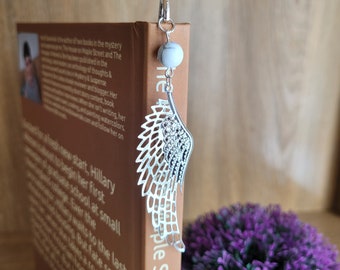 Metal Bookmarks | Open-Work Wing | Filigree Hook | Unique Fantasy Bookish Gift