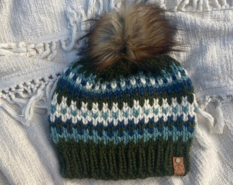 Adults Fair Isle Beanie - Adult size Rubicon Beanie