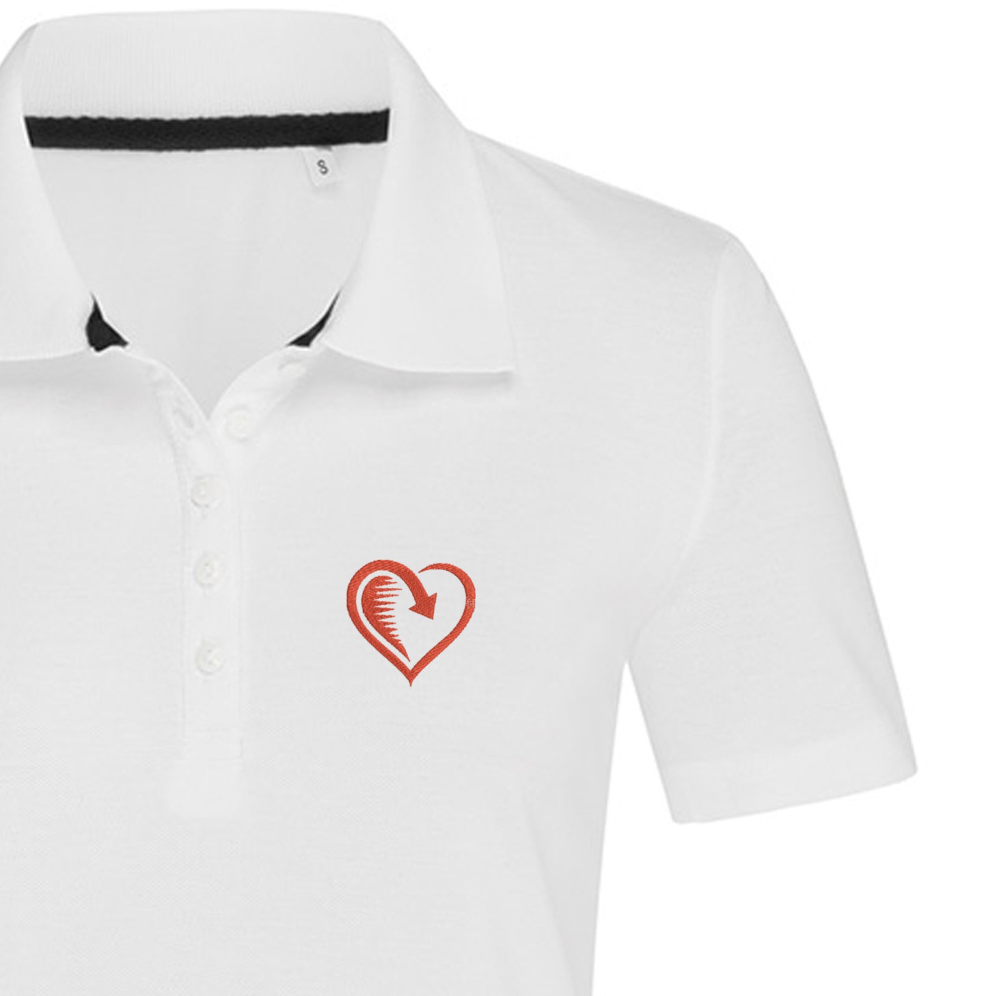 Discover Arrow Heart Embroidered polo for Ladies | Heart polo shirt