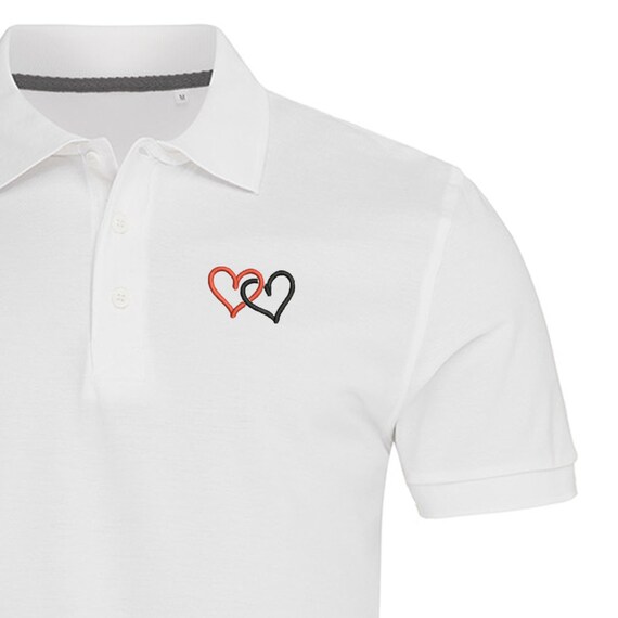 Buy Hearts Embroidered Polo for Man | Two Hearts Polo Shirt Online 