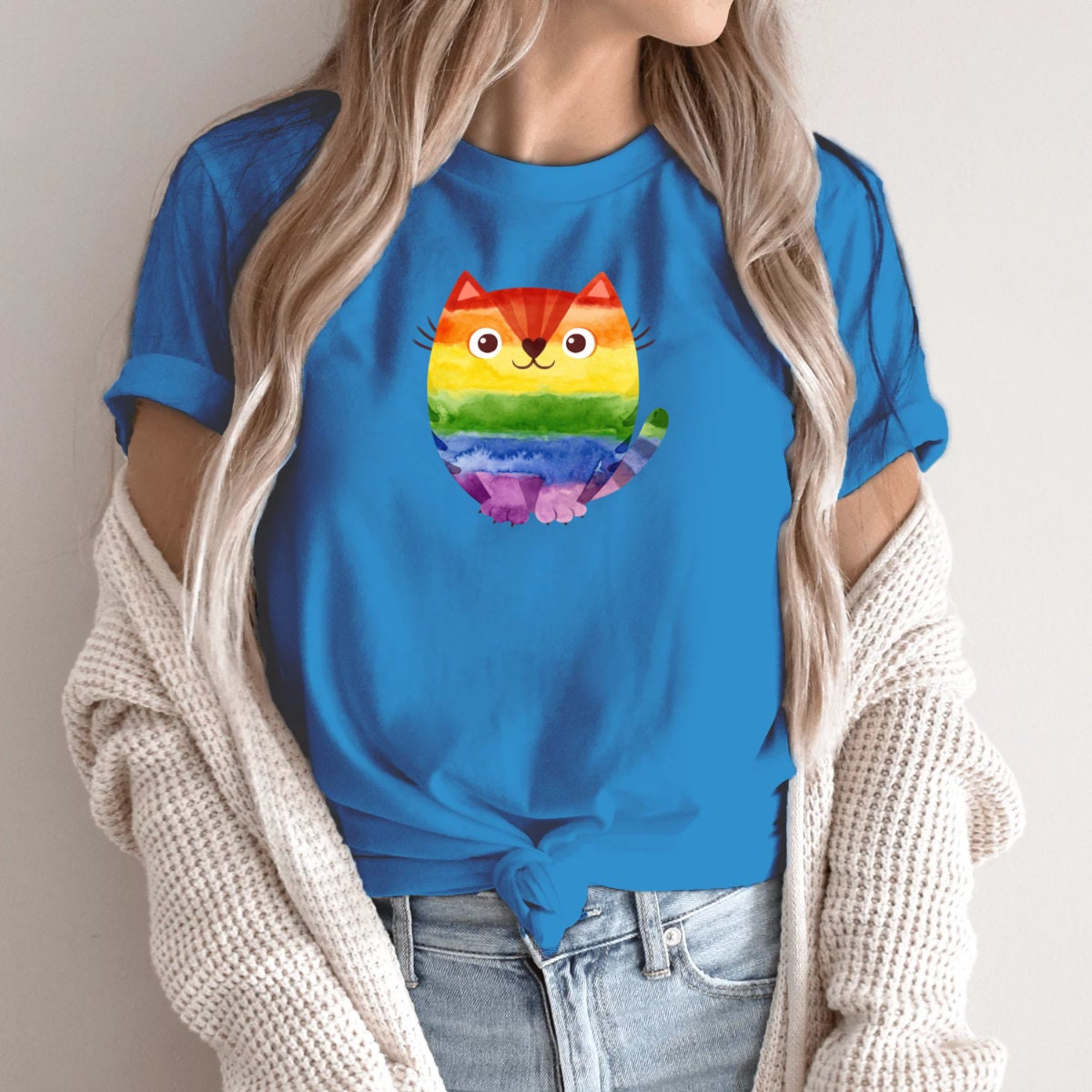 LGBT Cat Shirt Pride Cat Shirt Gay Pride Tshirt All Etsy