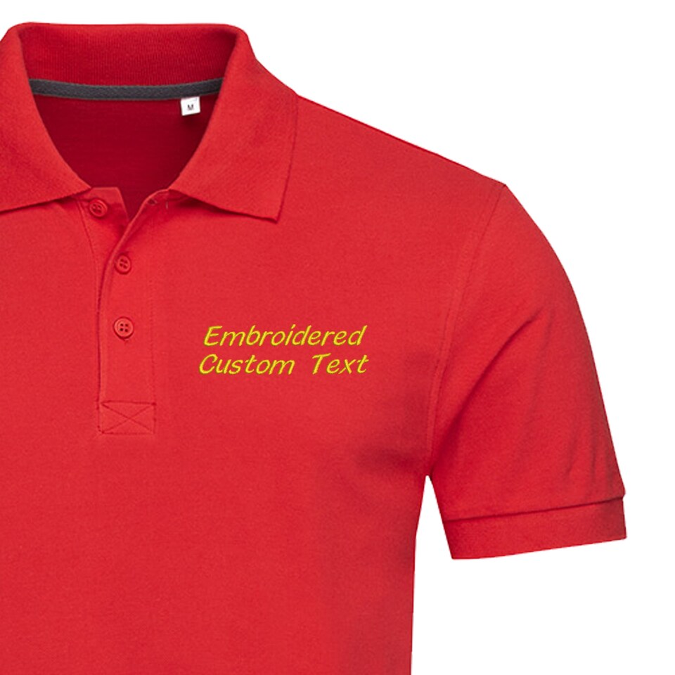 Discover Custom Text Polo, Embroidered Shirt For Man | Create Your Own