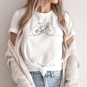 Minimalistisk cykel-t-shirt | Bomullsskjortor, Unisex-skjortor, DTG-tryckt skjorta, Presenter