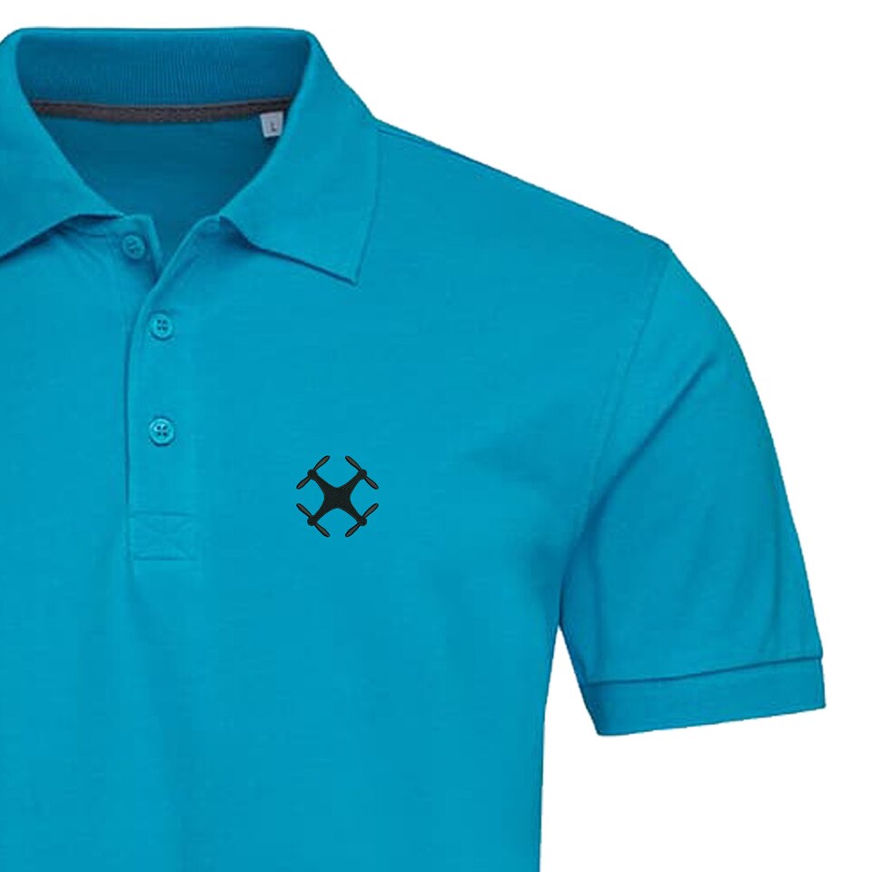 Drone Embroidered Polo Shirt For Man