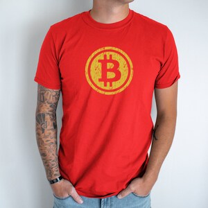 Bitcoin Unisex T-shirt | Krypto-t-shirt, bitcoin-tröja Red