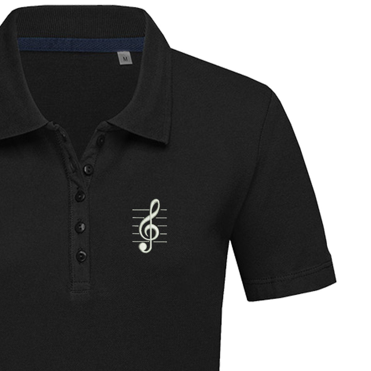 Discover Musical note Embroidered polo for Ladies | Musician polo shirt