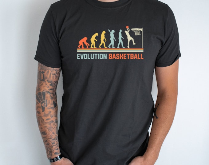 T-shirt unisexe Basketball Evolution | T-shirt, chemise DTG