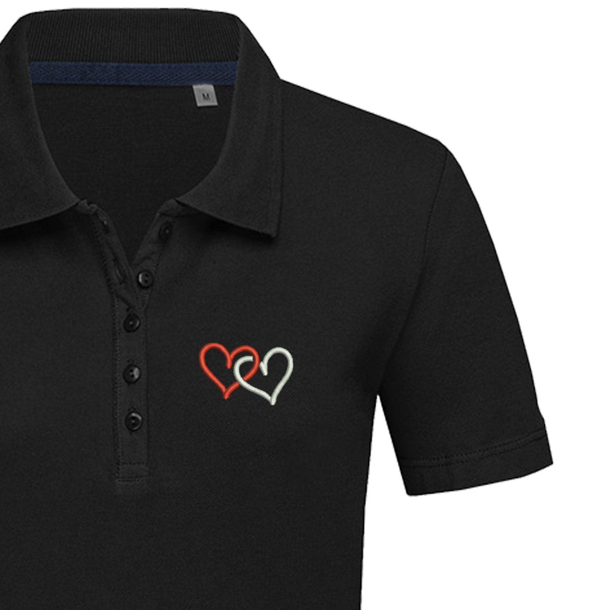 Discover Hearts Embroidered polo for Ladies | Two hearts polo shirt