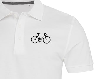 Polo de vélo brodé pour hommes | Chemise