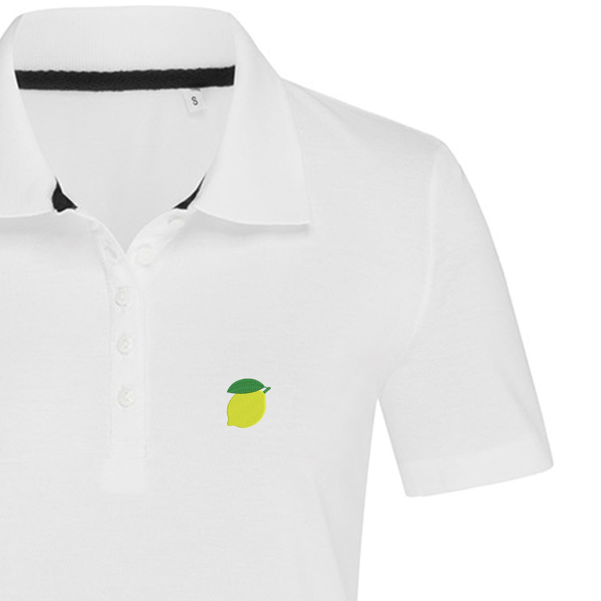 Discover Lemon Embroidered Polo Shirt For Ladies | Lime Poloshirt