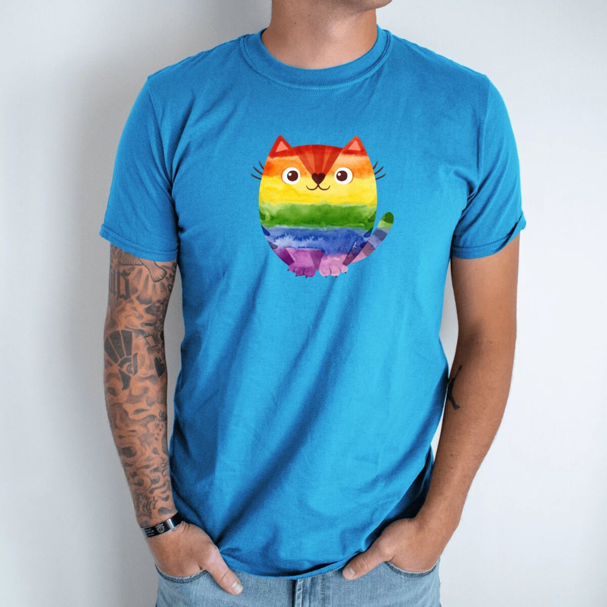 LGBT Cat Shirt Pride Cat Shirt Gay Pride Tshirt All Etsy