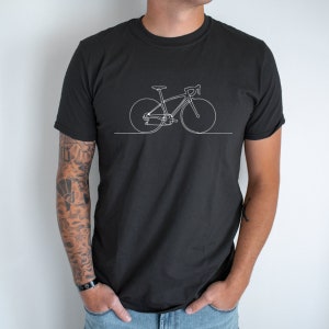 Camiseta unisex de bicicleta minimalista / Camisas de algodón, Niños, Camisa estampada DTG, Regalos
