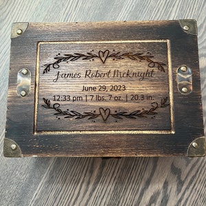 Keepsake box distressed finish- custom engraved
