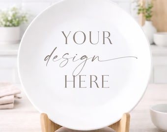 Decoware bordmodel | Mockup polymeerplaat | Mockup dinerbord | Digitale download keukenbord