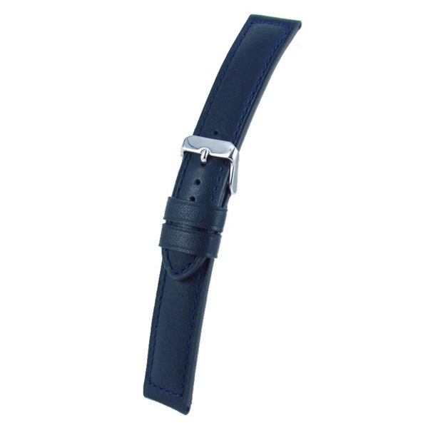 Bracelet Montre Cuir Marine Bombé Vachette