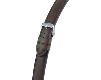 Cinturino per orologio pelle bovina curva in pelle marrone