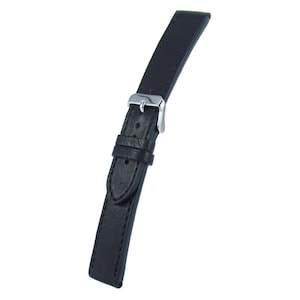 Black Vintage Leather Watch Strap