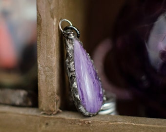 Charoite necklace for positive transformation & overcoming fear and phobias