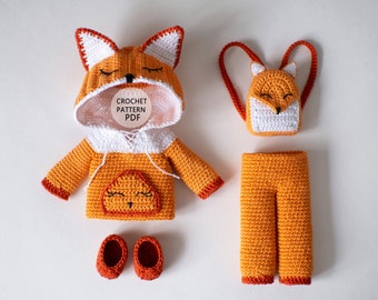 Fox doll Outfit crochet pattern