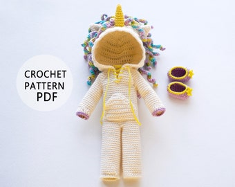 Unicorn doll Outfit crochet pattern