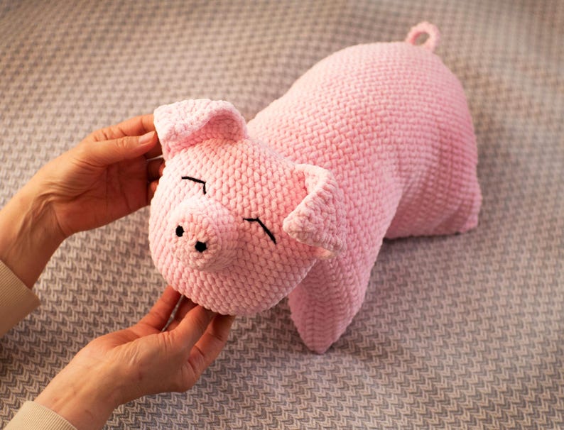Piggy pillow crochet pattern Bild 4
