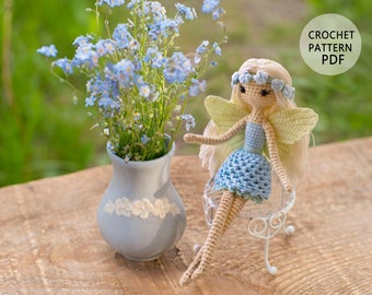 Forget-me-not fairy Doll crochet pattern