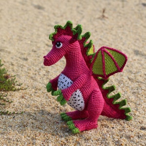 Crochet pattern Fruit dragon Amigurumi miniature image 5