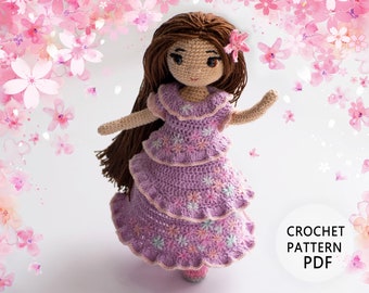 Crochet doll pattern, Isabela doll