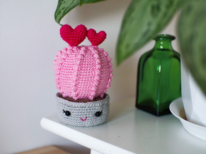 Valentines crochet pattern Heart cactus image 7