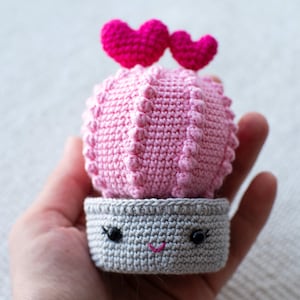 Valentines crochet pattern Heart cactus image 3