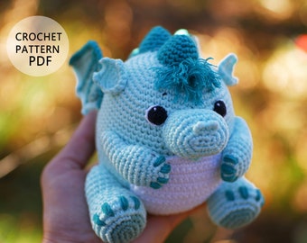 Crochet dragon pattern Amigurumi baby dragon