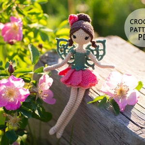 Wild Rose fairy Doll crochet pattern