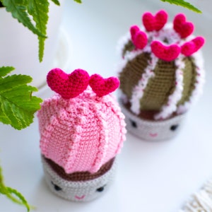 Valentines crochet pattern Heart cactus image 2