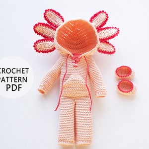 Axolotl doll Outfit crochet pattern