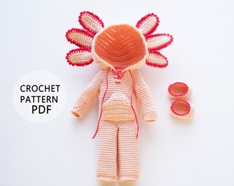 Axolotl doll Outfit crochet pattern