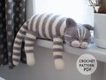 Sleeping cat crochet pattern Plush kitty