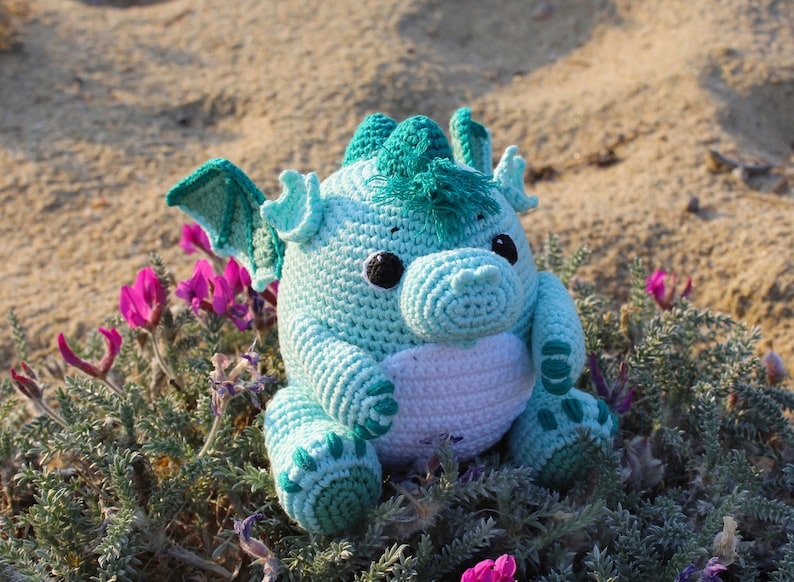 Crochet dragon pattern Amigurumi baby dragon image 2