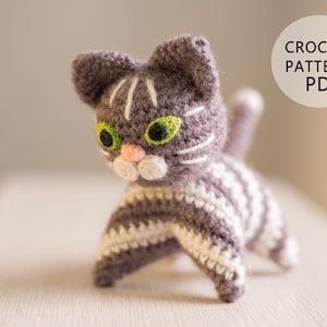 Crochet cat pattern Easy amigurumi pattern Timo the kitten