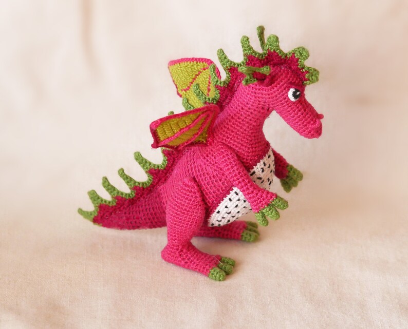 Crochet pattern Fruit dragon Amigurumi miniature image 7