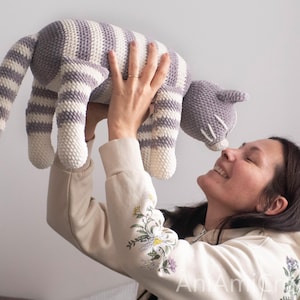 Sleeping cat crochet pattern Plush kitty image 10