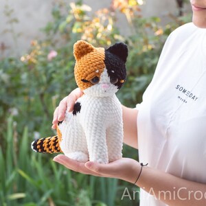 Calico kitten crochet pattern Plush kitty image 8