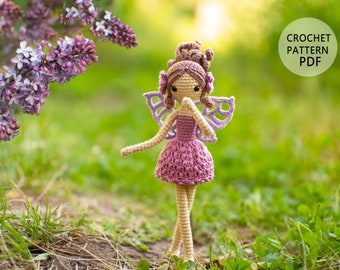 Lilac fairy Doll crochet pattern