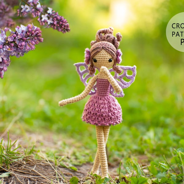 Lilac fairy Doll crochet pattern