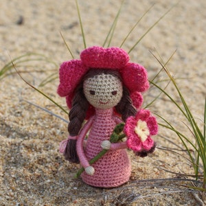 SET of 4 patterns Crochet flower fairies Wild Rose/ Forget-me-not/ Daisy/ Bluebell image 8