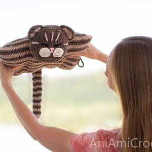 Cat toy pillow crochet pattern Plush kitten image 7