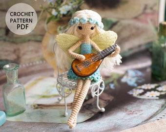 Forget-me-not fairy Doll crochet pattern